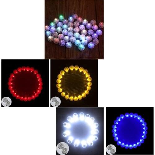 WSFS Hot 100pcs/lot 100 X Round Led Flash Ball Lamp Balloon Light long standby time for Paper Lantern Balloon Light Party Weddin
