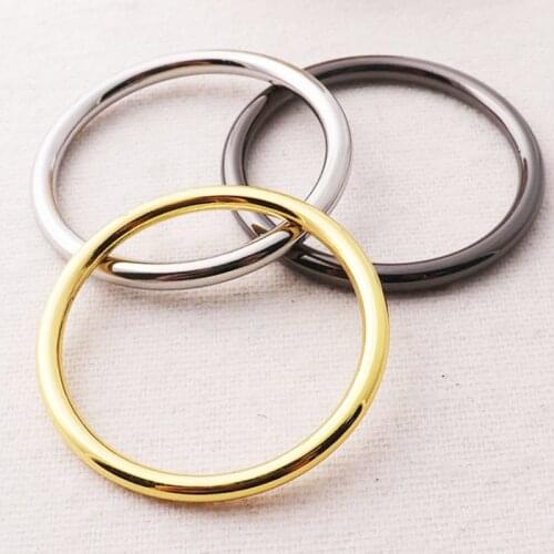 1 1/2 inches Metal Gold Gunmetal Silver 6PCS O Rings Buckles Choker Belt Leather Key Chain Choker Webbing Strap Handbag hardware