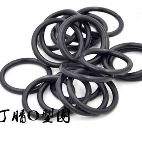10pcs 1.8mm wire diameter black silicone O-ring 42.5mm-55mm Inner diameter waterproof insulation rubber band abrasion resis