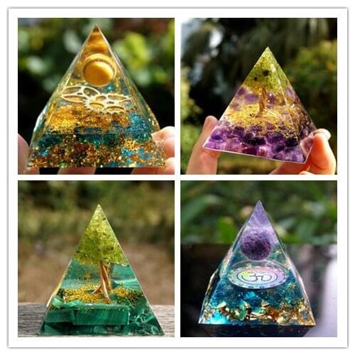 10 Style Multi-Purpose Mini Tree Peridot Pyramid Healing Crystals Home Decoration Accessories For Protection Meditation Yoga