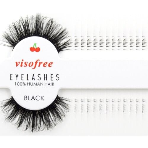 12 pairs/lot Visofree Eyelashes Extension Dramatic Soft Human Hair False Eyelashes Makeup Beauty Tools Eyelash Extension #29