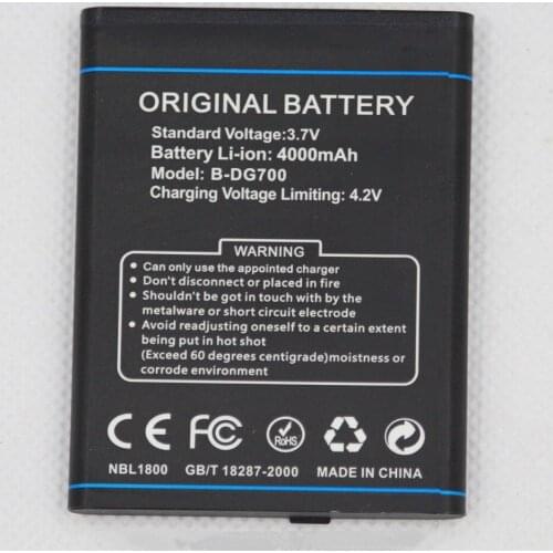 20pcs/lot 4000mAh B-DG700 Phone Battery For Doogee DG700 TITANS2 B DG700 Mobile Phone internal Replacement Rechargeable Battery