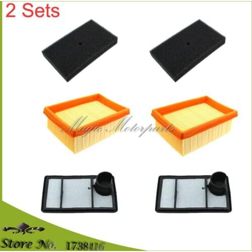 2x Air Filter & Pre Filter Kit For Stihl TS400 4223-141-0300 Concrete Cut Off Saw