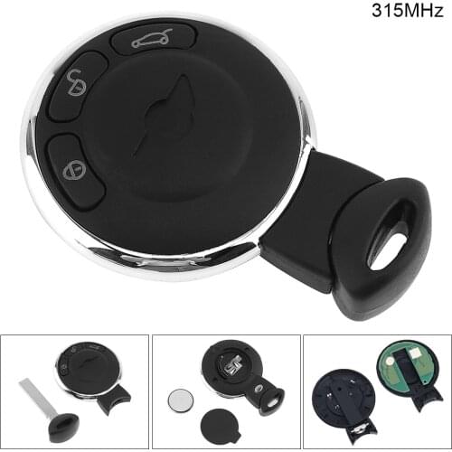 315MHz CR2032 Black Digital High-Quality Smart Remote Car Keyless Entry Key Fob Suitable for BMW 2007-2014 Mini Cooper