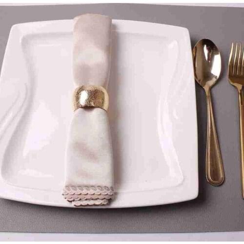 4pcs Metal Napkin Rings For Wedding Christmas Party Hotel Kitchen Round Serviette Buckle Napkin Holder Table Decor