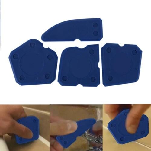 4pcs Silicone Glass Cement Scraper Sealant Grout Remover Home Finishing Caulking Tools Home Cleaning Hand Spatula Tool