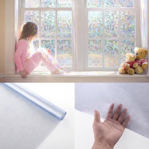 Home Decoration Accessories Static 3D Wall Sticker Irregular Grain Refraction Decorative Home Window Glass Film Stickers Wall