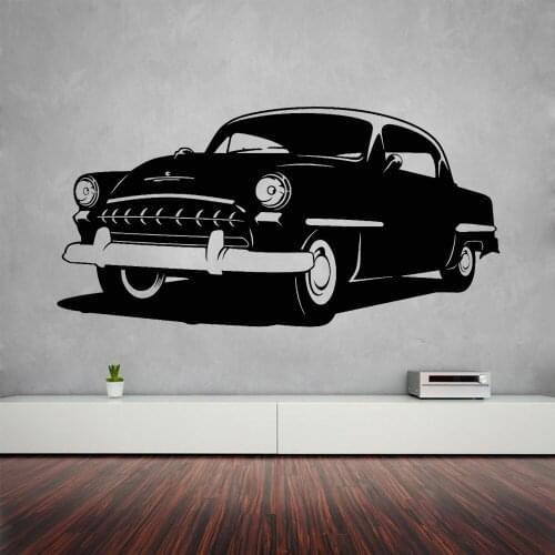 Antique Car Vinyl Wall Decal Vehicle Garage Decor Retro Auto Stickers Wall Decorations Boys Bedroom Art Decals Kids Room P399