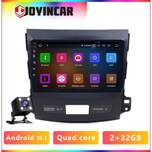 JOYINCAR Car DVD Multimedia Player For Mitsubishi Outlander XL 2006-2012 2GB+32GB Radio With BT WIFI USB SWC DVR OBD