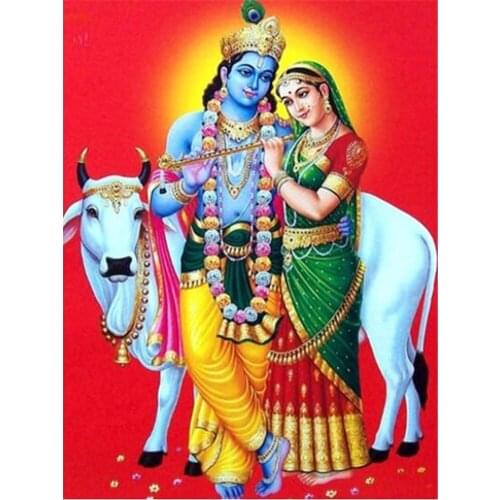 Buddha India Ganesha DIY Cross Stitch Embroidery 11CT Kits Craft Needlework Set Cotton Thread Printed Canvas Dropshipping