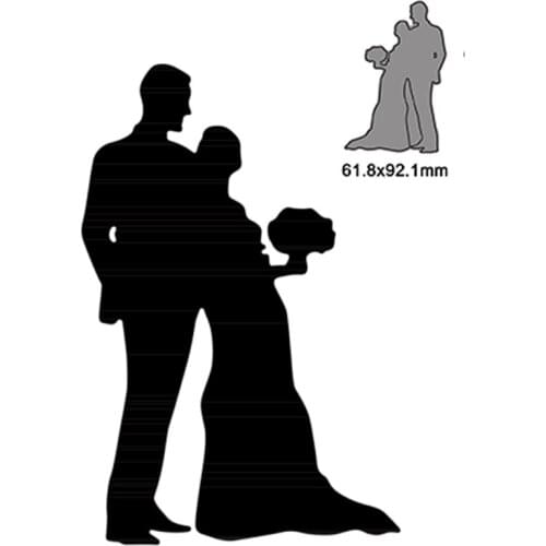 Bride Groom Bouquet Couple Wedding Metal Cutting Die For DIY Embossing Paper Photo Album Gift Card Making Scrapbooking Craft New