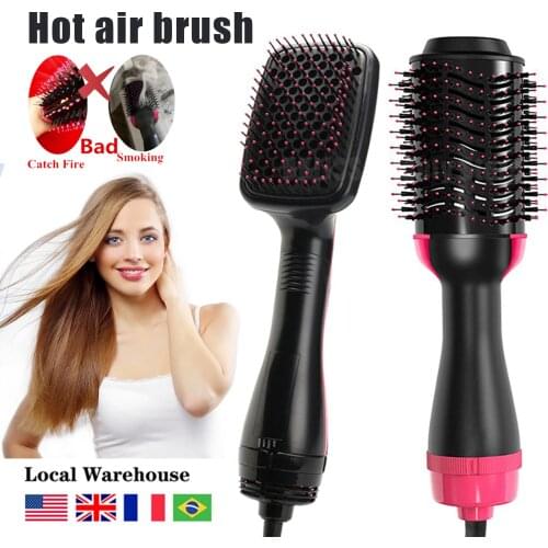 5 in 1 One Step Hair Dryer Volumizer Brush Blow Dryer Styler for Rotating Straightening Curling Negative Ion Ceramic Blow Dryer