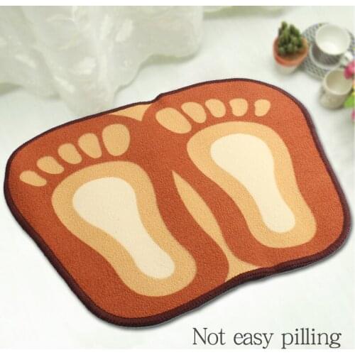 GY Bathroom Cartoon Ankle Printed Finished Carpet Water Absorption Rug Bath kitchen Door Floor Mat Carpet For Toilet Non Slip
