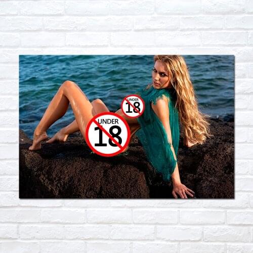 Blonde Beauty Canvas Painting Hot Model Posters and Prints Wall Art Picture for Living Room Decor No Frame