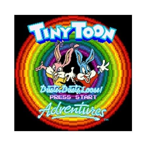 Tiny Toon Adventures - Buster Busts Loose USA Version 16 bit English Big 46 pins Grey Game Card For NTSC Game Player