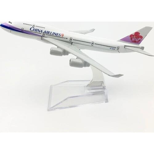 1/400 Aircraft Model Simulation Passenger Aircraft Alloy Static Decoration 16CM China Airlines Boeing 747