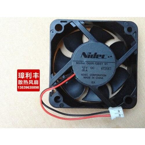 Genuine NIDEC 50*50*15 DC12V 0.05A D05R-12BS101 2 wire mute cooling fan