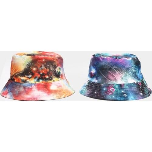 2021 spring graffiti printed two side cotton Bucket Hat Fisherman Hat outdoor travel hat Sun Cap Hats for men and Women 133