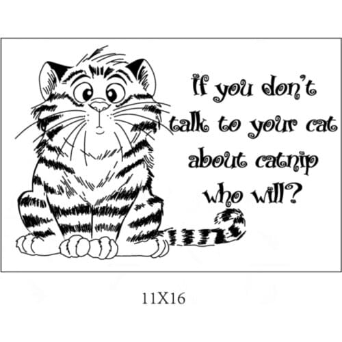 Cat transparent Clear Silicone Stamp/Seal for DIY scrapbooking/photo album Decorative clear stamp sheets B0684