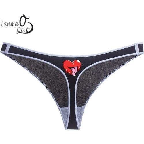 Sexy Cotton Thongs Panties Women Underwear G String Thongs Underpants Lady Cotton Inner Underwear