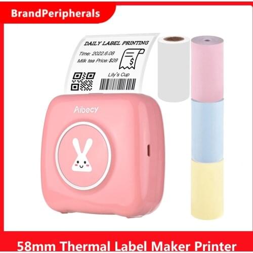 2inch L20 58mm Thermal Label Maker Printer Photo Printer Sticker Printer Wireless BT Mobile Printer for Android iOS Windows