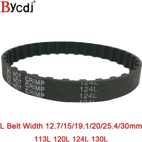 Trapezoid L Timing belt C=113/120/124/130L Width 12.7/15/19.1/20/25.4mm rubber Synchronous Belt Teeth 30 32 33 35 pitch=9.525mm