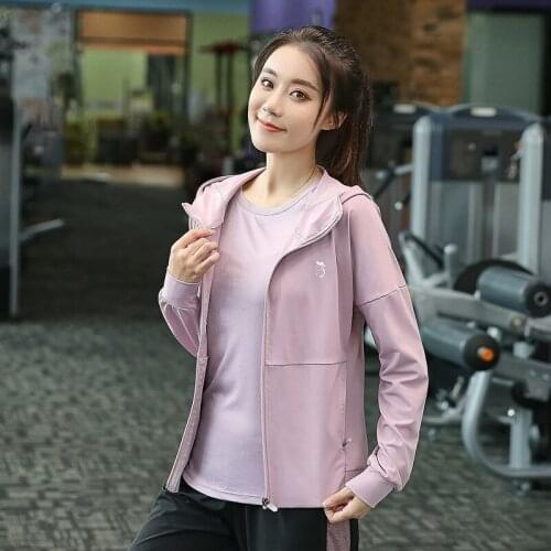 Plus size women sport jacket long sleeve zipper hoodie jogging fitness running leisure workout coat sweatshirt sportswear