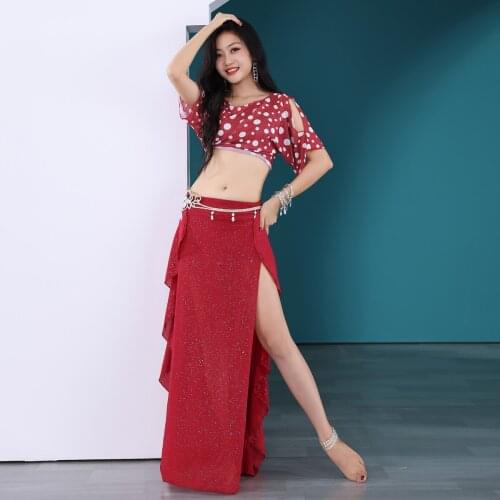 New style Women Belly Dance Costume 2 Piece Set Tank Top With Long Skirt Oriental belly dance costume