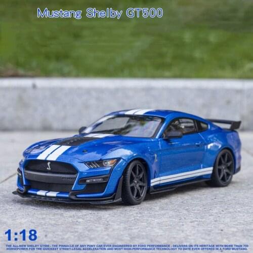 1:18 scale 2020 ford Mustang Shelby gt500 super muscle sport car metal model diecast vehicle pull back toy collection for gifts