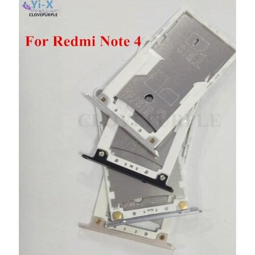 1PCS SIM Card Tray Holder Slot Adapters for Redmi Note 4 Phone Replacement Parts