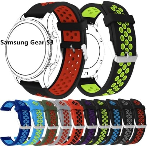 100pcs 22mm Replacement Silicone Sport Watch Strap For Samsung Gear S3 Classic For Samsung Gear S3 Frontier Watch Band DHL Ship