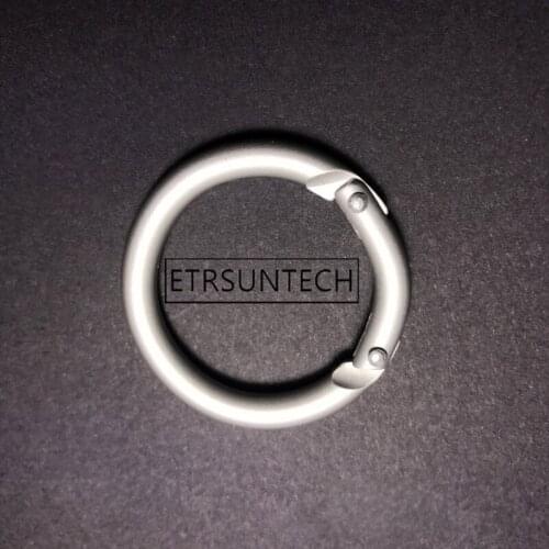 500pcs Fashion Round Alloy Carabiner Spring Snap Clips Hook Keychain Keyring Backpack Buckle 38mm Snap Clips For Bag Clothes