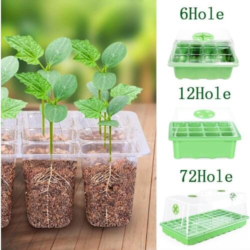 6/12 Hole Seedling Box Seed Seedling Tray Bud Seedling Board Plant Seed Promoter Nursery Garden Growth Box Tray