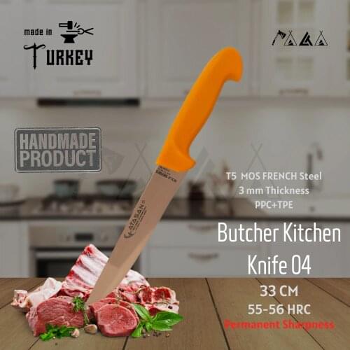 ATASAN Gold Series Butcher Kitchen Knife 04 Steak Meat Handmade High Quality Professional Stainless Steel Chefs Knives 2021