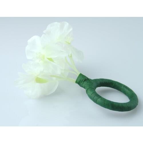 Free Shipping Silk Flower Napkin Ring Wedding Decoration different colors,Cheap 12Pcs