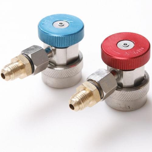 2 Sets Car A/C Air Condition Quick Coupler Adapter H/L Manifold Connector R134A