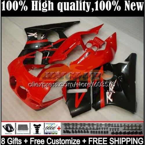 CBR400RR For HONDA NC23 CBR400 RR 1988 1989 1990 1991 1992 1993 32CL.14 CBR 400RR 400 RR 88 89 90 91 92 93 Fairing red black