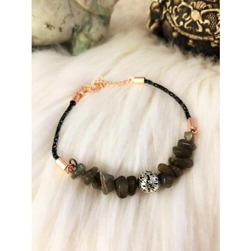 Dr Stone Natural Stone Women Lapis Lazuli & Hematite Stone Bracelet NRS870