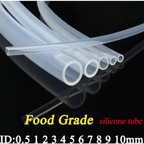 Transparent Flexible Silicone Tube ID 0.5mm x 1mm OD Food Grade Non-toxic Drink Water Rubber Hose Milk Beer Soft Pipe Connector