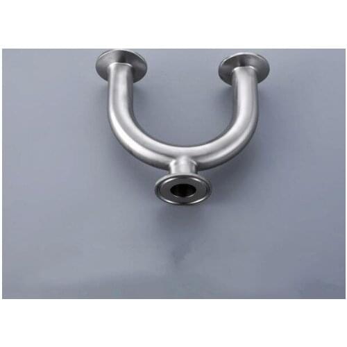 304 stainless steel hygiene class U type fast loading type three-way type of internal and external polis