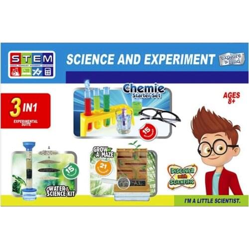 DIY toy three-in-one science set plant maze water purification knowledge expansion scientific experiment puzzle