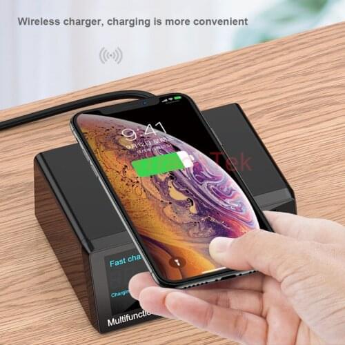 Intelligent Digital Wireless Charger 8 Ports PD QC 3.0 Fast USB Charging for Phone Samsung Huawei iPad Quick Battery Charging