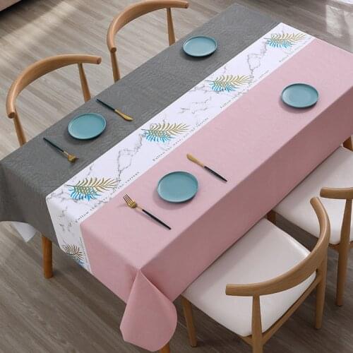 Plaid Decorative Linen Tablecloth With Tassel Waterproof Oilproof Thick Rectangular Wedding Dining Table Cover Tea Table Cloth