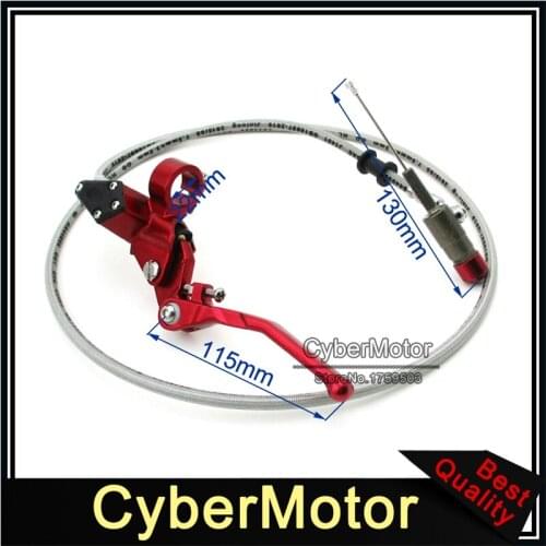 Red 900mm Hydraulic Handle Clutch Lever Master Cylinder For Pit Dirt Motor Bike Motorcycle Motocross XR CRF CR KLX