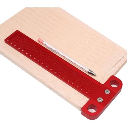 160/200/260mm woodworking ruler measuring tools high precision T-type aluminum alloy hole ruler Scribing Gauge woodworking tools