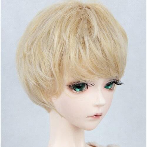 Luodoll BJD doll wig wig fashion children can bjd doll wig short gold wig factory
