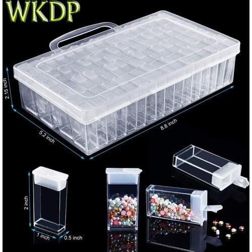64Grids Diamond Painting Storge Box Diy Embroidery Accessories Tools Beads Rhinestones Container Moasic Kits
