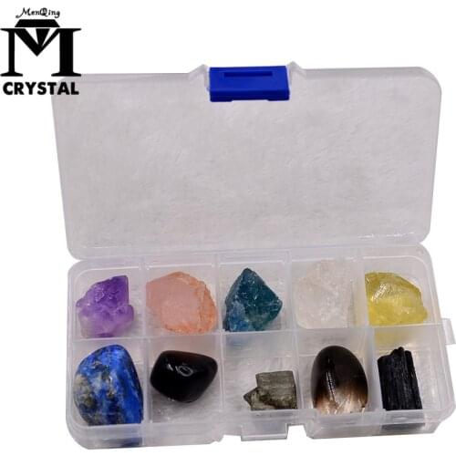 10pcs Irregular Tumbled Mini Ores Stone Collection Art Ornament Decoration Set Gifts Stones And Natural Stones Minerals Crystals