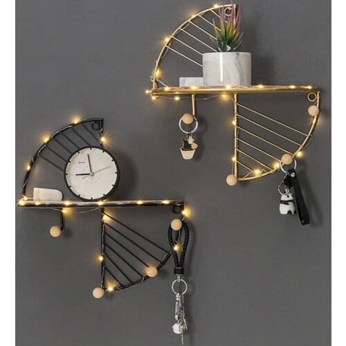 Wall Shelf Wall-mounted TV Background Wall Hanger Bedroom Balcony Bedside Wall Creative Flower Stand