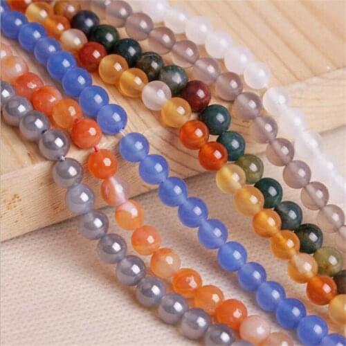 Natural Stone Carnelian Round Beads Red Agates 4 6 8 10 12MM Charm Bracelet Necklace Handicraft Diy Beads for Jewelry Making